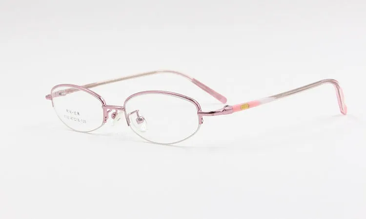 Women's Alloy Frame Semi Rim Eyeglasses 8102