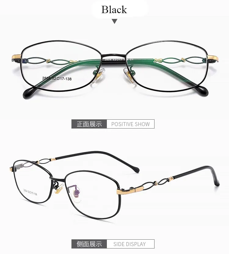 Women's Full Rim Alloy Frame Eyeglasses Sc2854