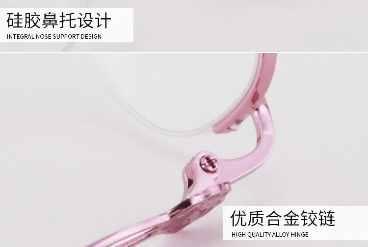 Women's Half Rim Alloy Frame Eyeglasses 6074