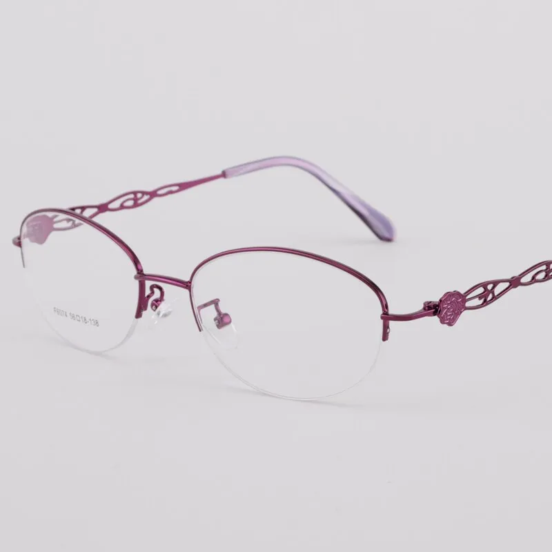 Women's Half Rim Alloy Frame Eyeglasses 6074