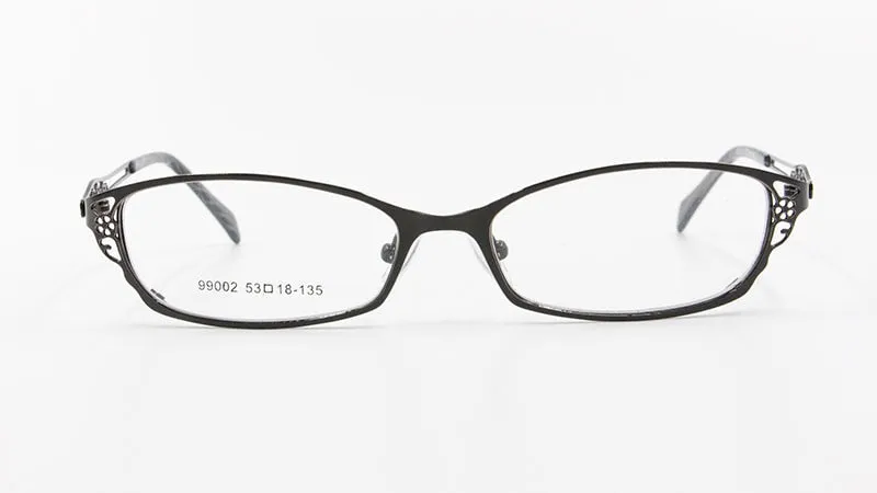 Women's Square Full Rim Hollow Alloy Frame Eyeglasses 99002