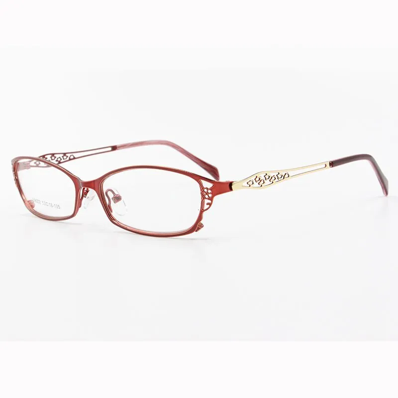 Women's Square Full Rim Hollow Alloy Frame Eyeglasses 99002