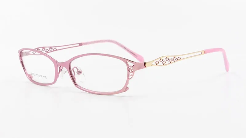 Women's Square Full Rim Hollow Alloy Frame Eyeglasses 99002