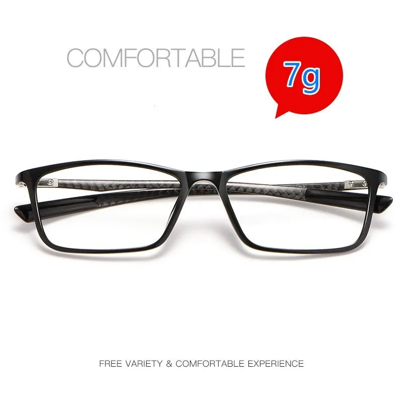 Yimaruili Men's Full Rim Carbon Fiber Frame Eyeglasses H0017