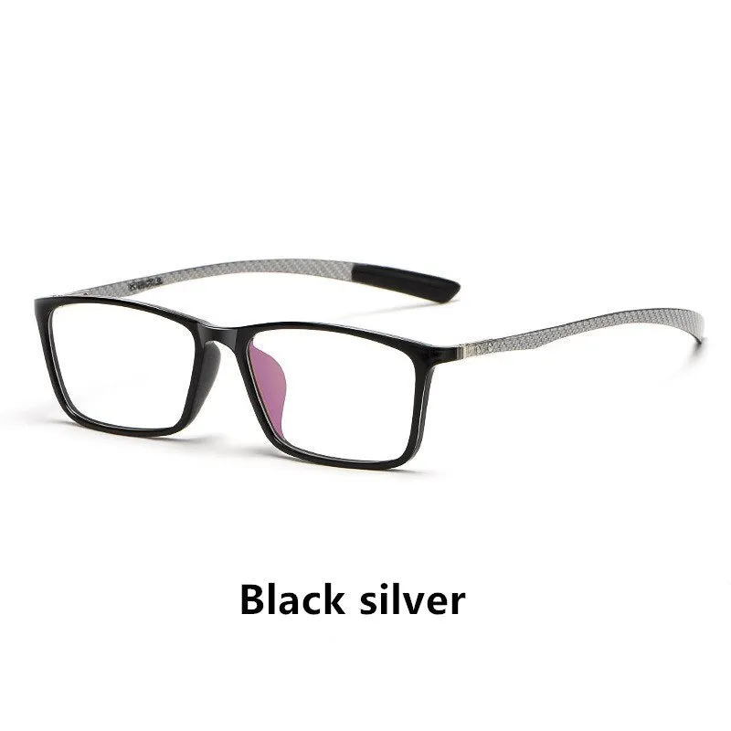 Yimaruili Men's Full Rim Carbon Fiber Frame Eyeglasses H0017