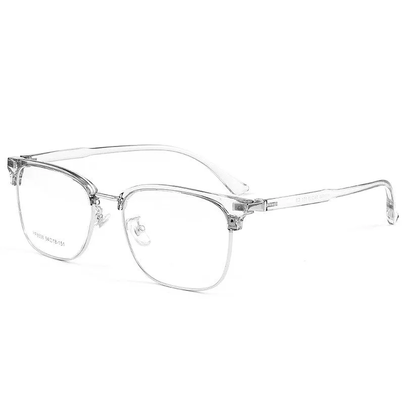 Yimaruili Men's Full Rim Square Acetate Alloy 8538YF