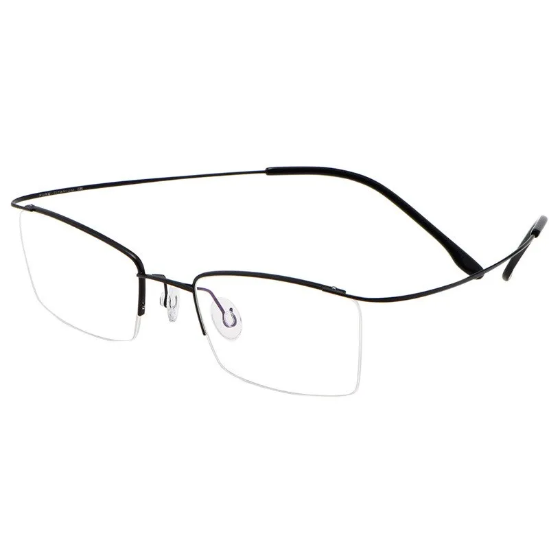 Yimaruili Men's Semi Rim Hinge Free β Titanium Frame Eyeglasses 30004