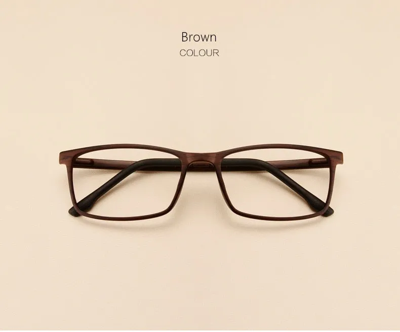 Yimaruili Unisex Full Rim Imitation Wood Grain Resin Frame Eyeglasses 98056