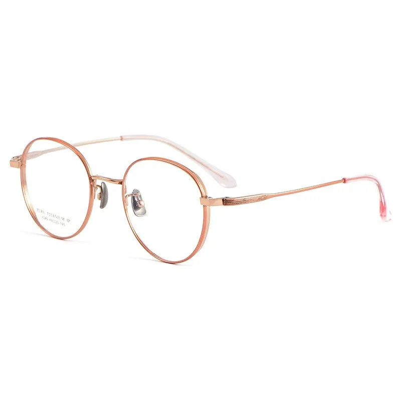 Yimaruili Unisex Full Rim Round Titanium Eyeglasses 2046TSF