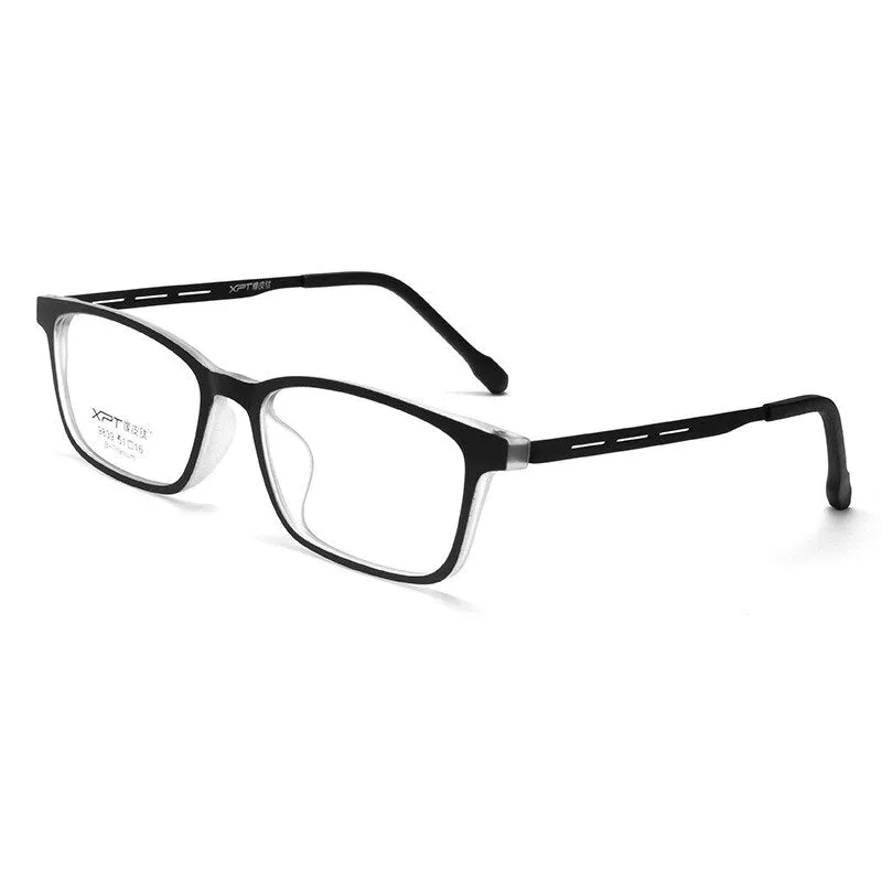 Yimaruili Unisex Full Rim Small Square Tr 90 Rubber Titanium Eyeglasses 9839XP