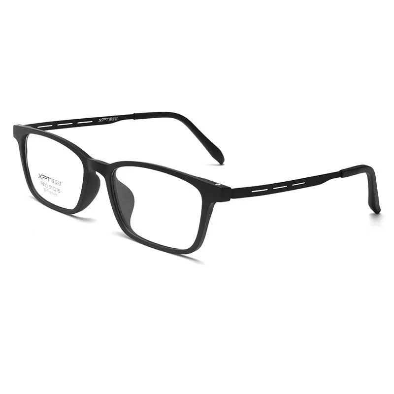 Yimaruili Unisex Full Rim Small Square Tr 90 Rubber Titanium Eyeglasses 9839XP