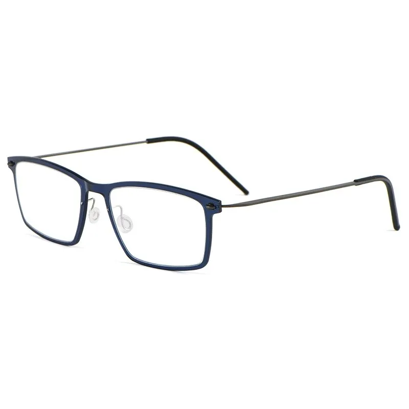 Yimaruili Unisex Full Rim Square Nylon Titanium Screwless Eyeglasses 6544ND