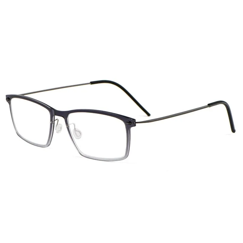 Yimaruili Unisex Full Rim Square Nylon Titanium Screwless Eyeglasses 6544ND