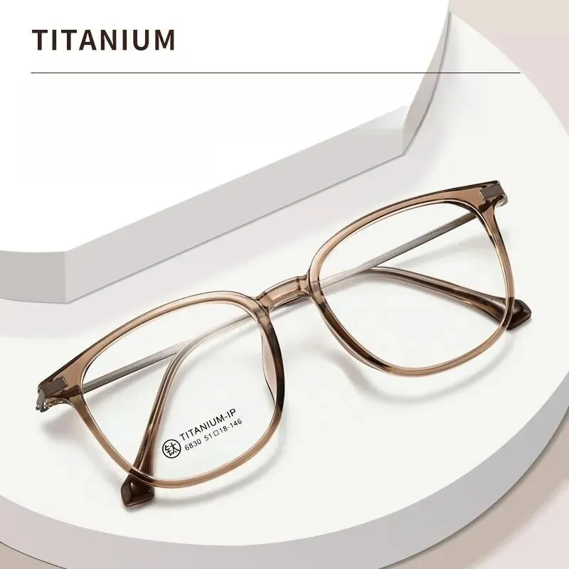 Yimaruili Unisex Full Rim Square  Tr 90 Titanium Eyeglasses 6830