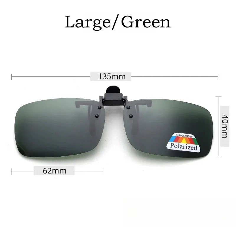 Yimaruili Unisex Square Polarized Alloy Plastic Clip On Sunglasses