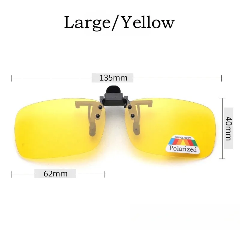 Yimaruili Unisex Square Polarized Alloy Plastic Clip On Sunglasses