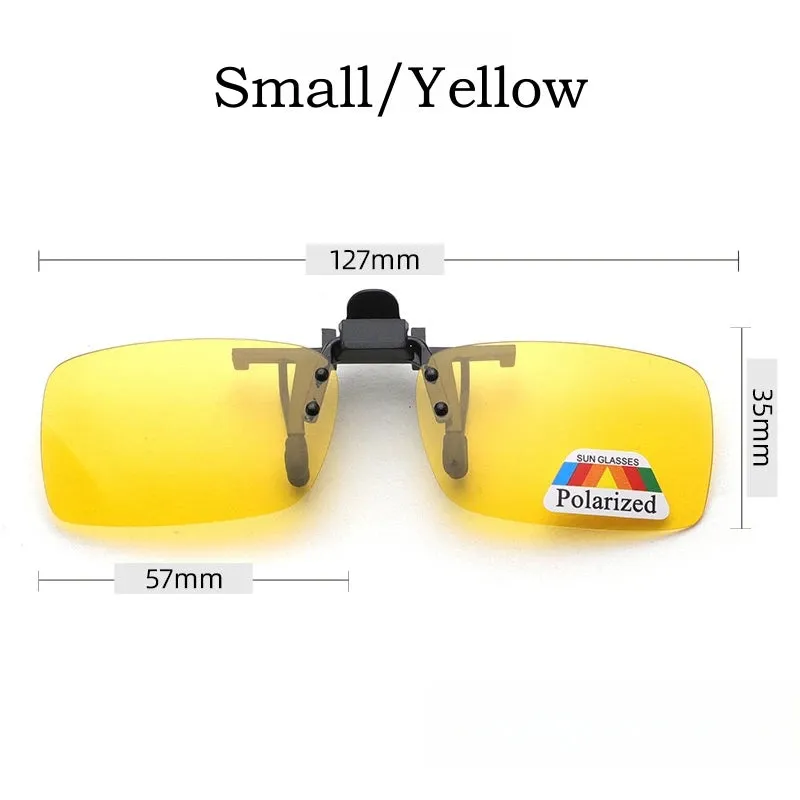 Yimaruili Unisex Square Polarized Alloy Plastic Clip On Sunglasses