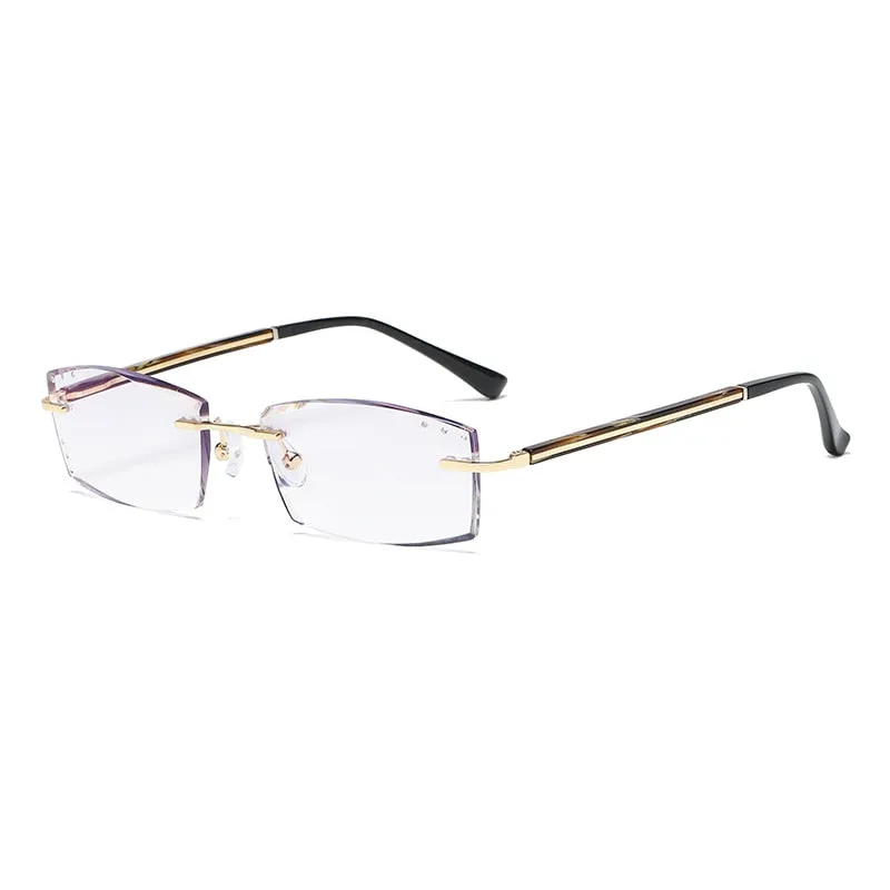 Zirosat 52033 Unisex Eyeglasses Square Rimless