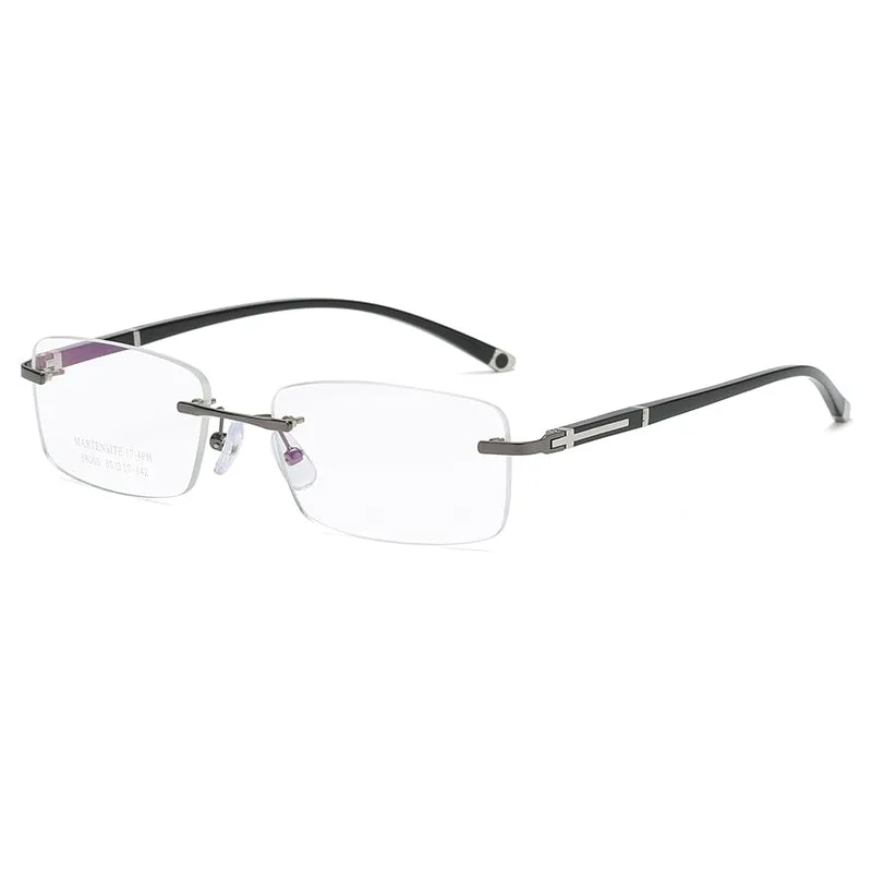 Zirosat 58065 Men's Eyeglasses Alloy Titanium Rimless