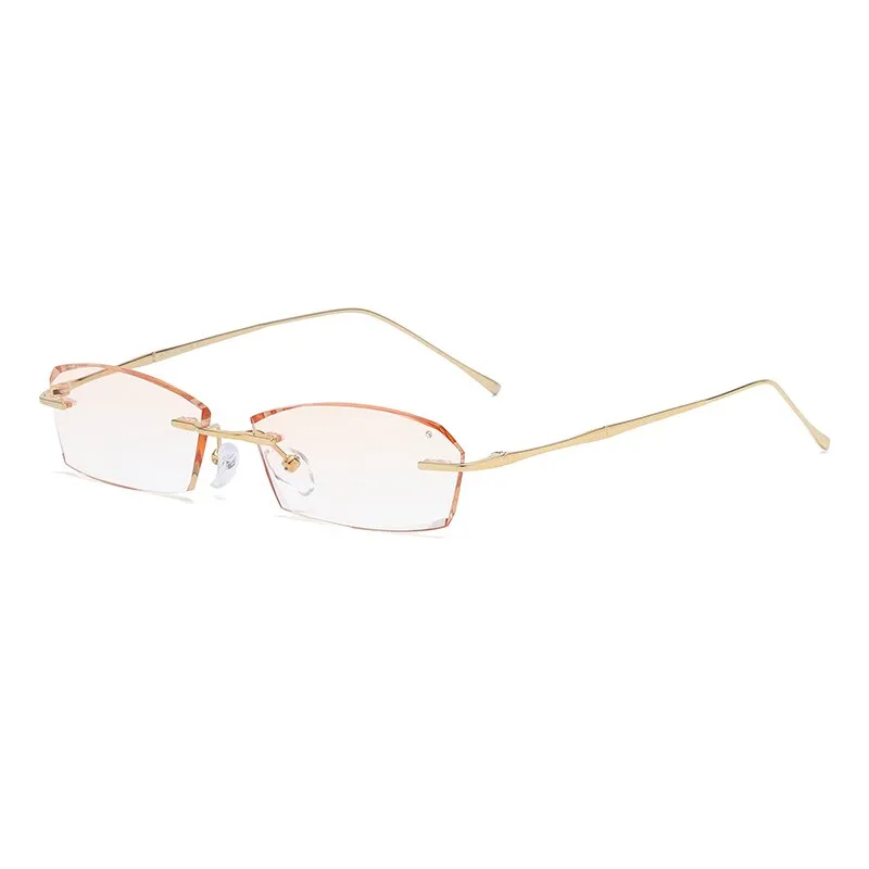 Zirosat 632HT Women's Eyeglasses Titanium Rimless Diamond Trimmed