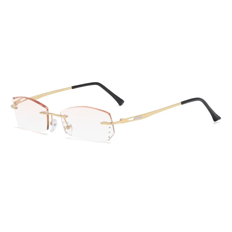 Zirosat 821W Women's Eyeglasses Titanium Rimless Diamond Trimmed