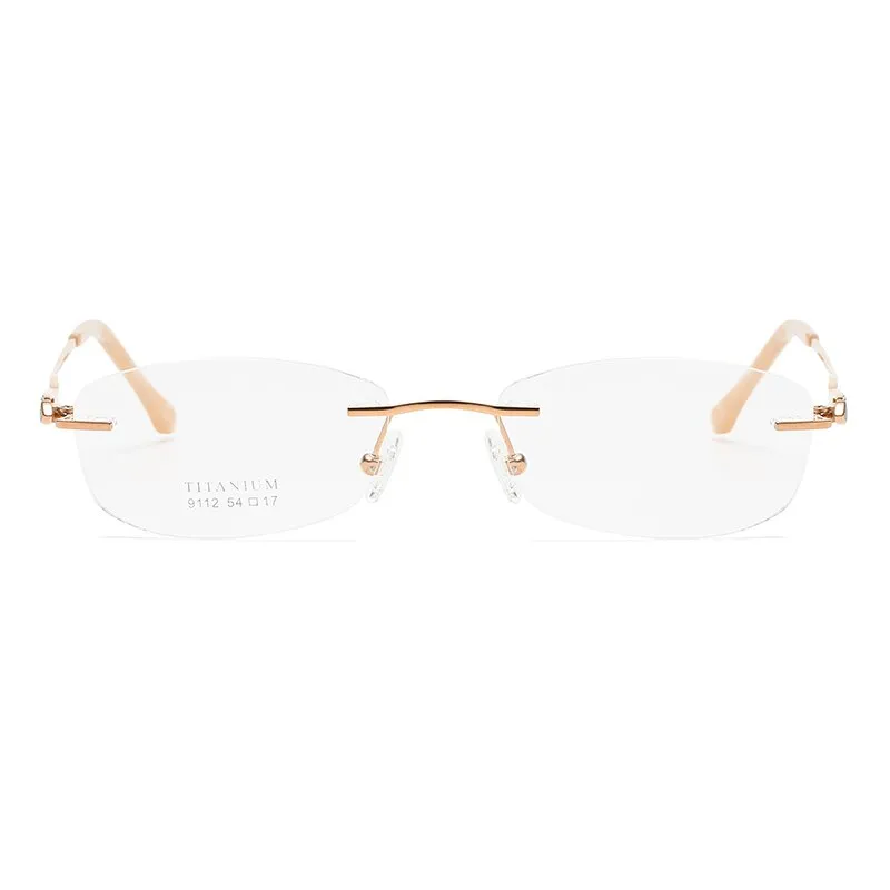 Zirosat 9112 Women's Eyeglasses Pure Titanium Rimless