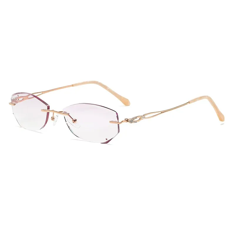 Zirosat 9112 Women's Eyeglasses Pure Titanium Rimless