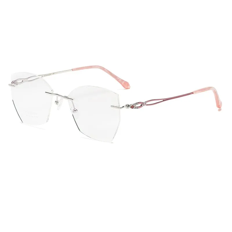 Zirosat 9112 Women's Eyeglasses Pure Titanium Rimless