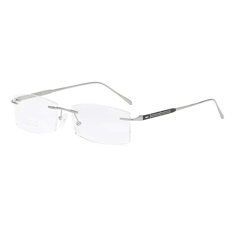 Zirosat 9183 Pure Titanium Rimless Unisex Eyeglasses