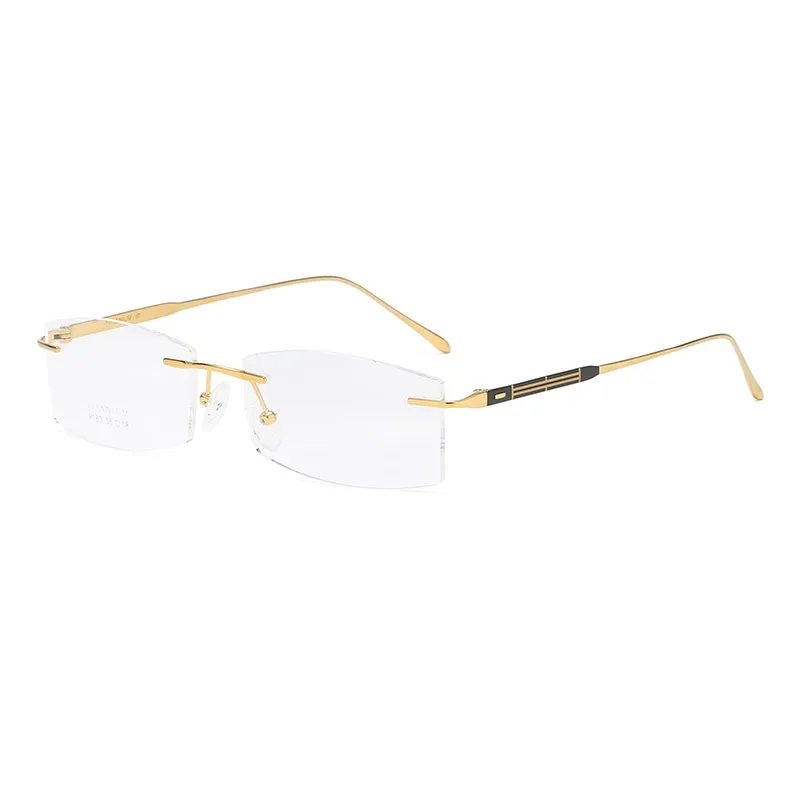 Zirosat 9183 Pure Titanium Rimless Unisex Eyeglasses