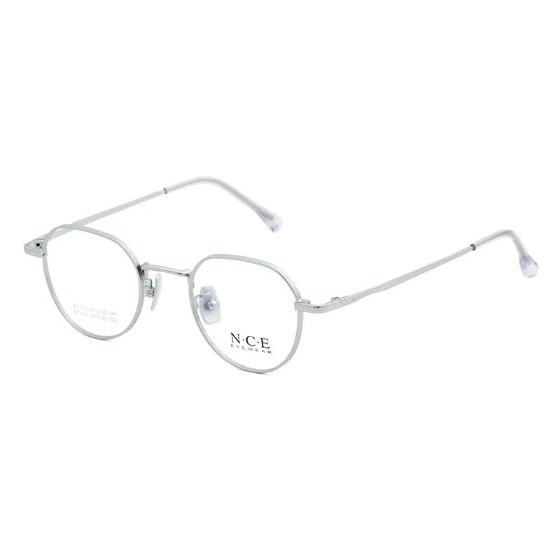 Zirosat Women's Full Rim Round Titanium Acetate Frame Eyeglasses 88306